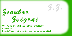 zsombor zsigrai business card